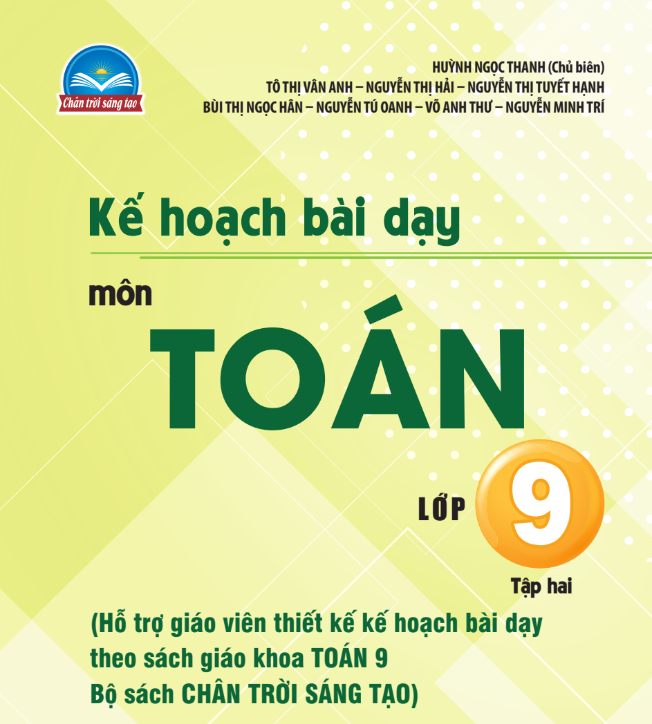 Kế hoạch bài dạy Toán 9 Tập 2 Chân trời sáng tạo